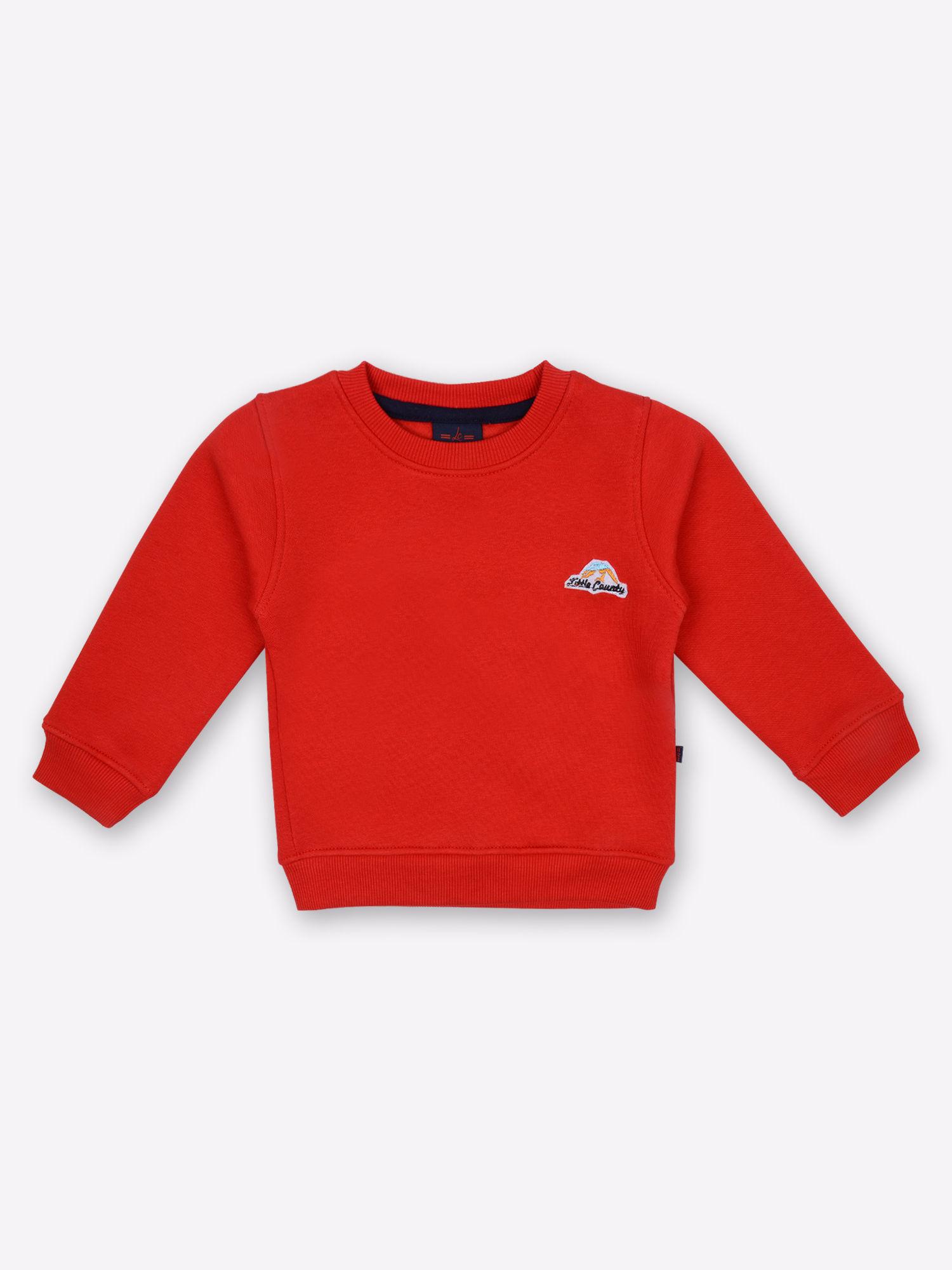 boys logo sweatshirt - red