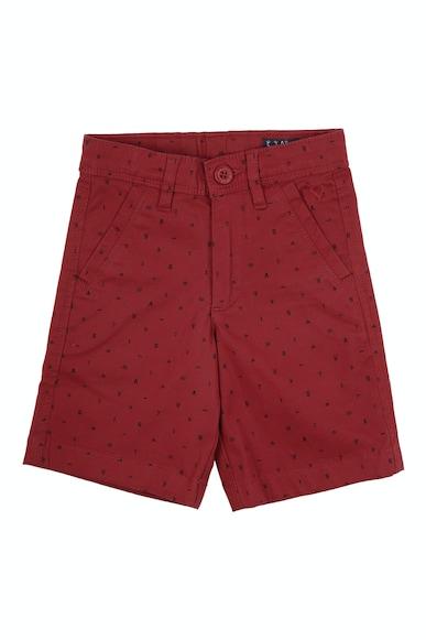 boys maroon regular fit print shorts