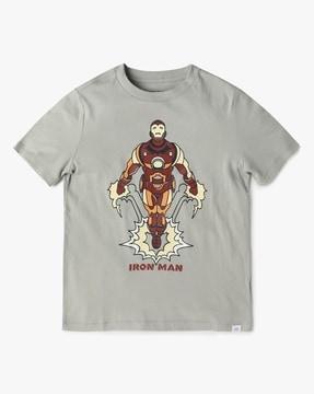 boys marvel spider man print round-neck t-shirt