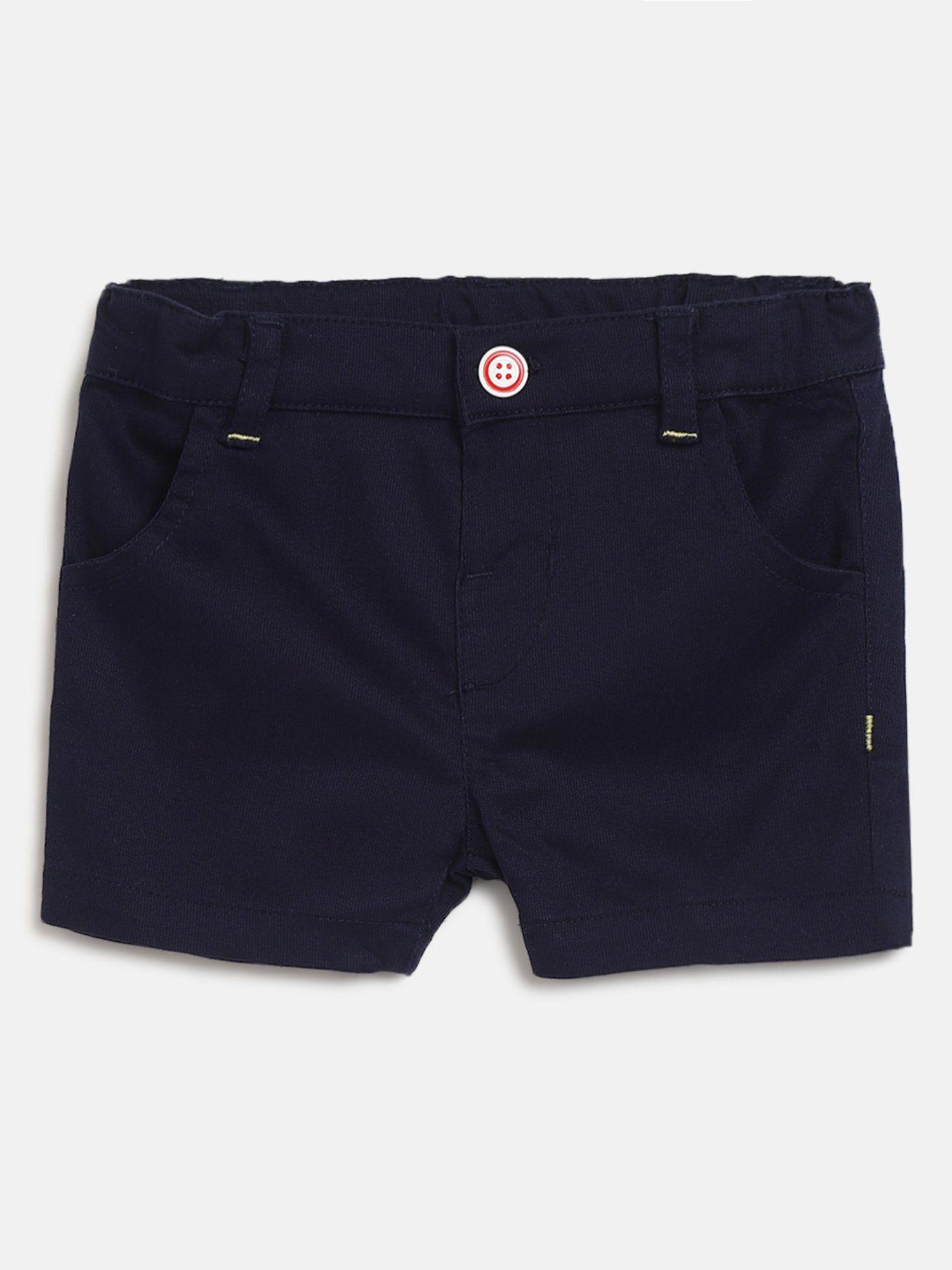 boys medium blue solid shorts