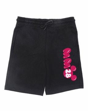 boys mickey mouse print regular fit shorts