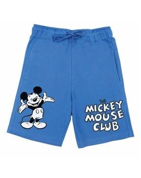 boys micky mouse print regular fit shorts