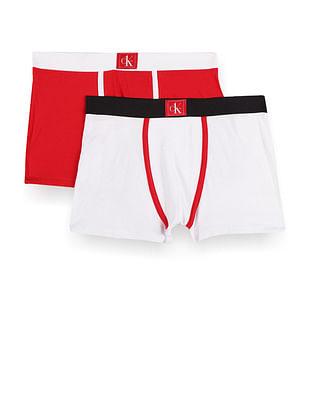boys mid rise contrast detail trunks - pack of 2