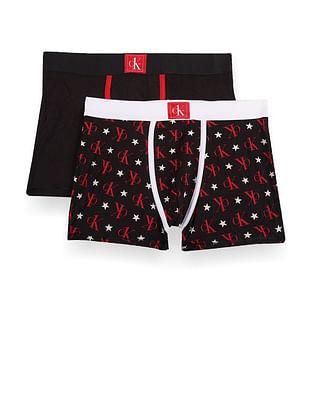 boys mid rise cotton stretch trunks - pack of 2