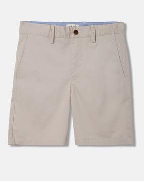 boys mid-rise flat-front shorts