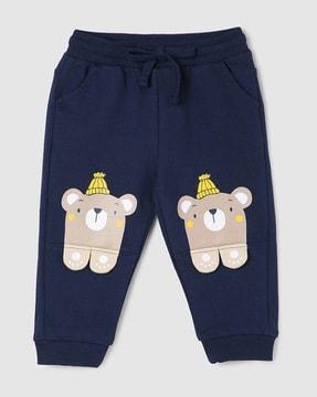 boys mid-rise joggers with applique