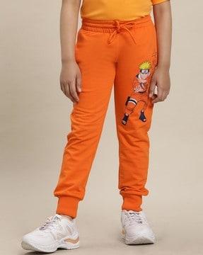 boys mid-rise joggers with elasticated drawstring waist