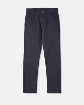 boys mid-rise straight fit trousers