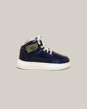boys mid-top lace-up sneakers