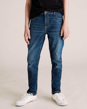 boys mid-wash mid-rise jeans