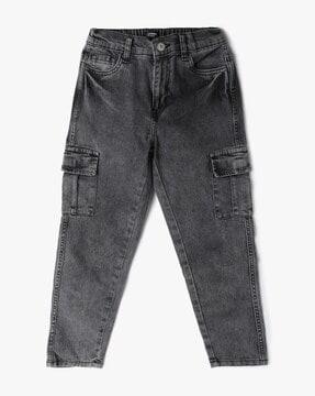 boys mid-wash regular fit jeans