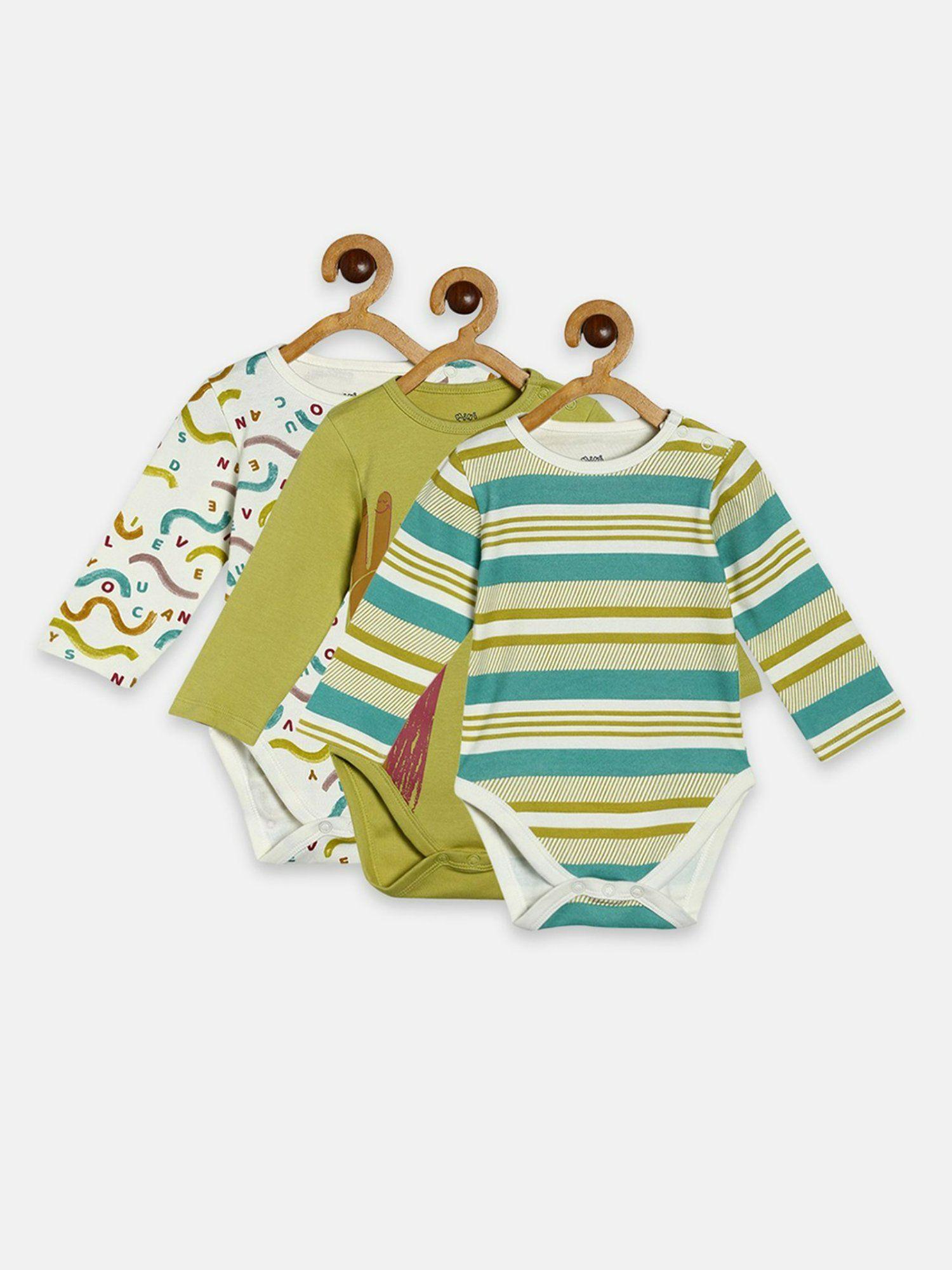 boys multi-color bodysuits (pack of 3)