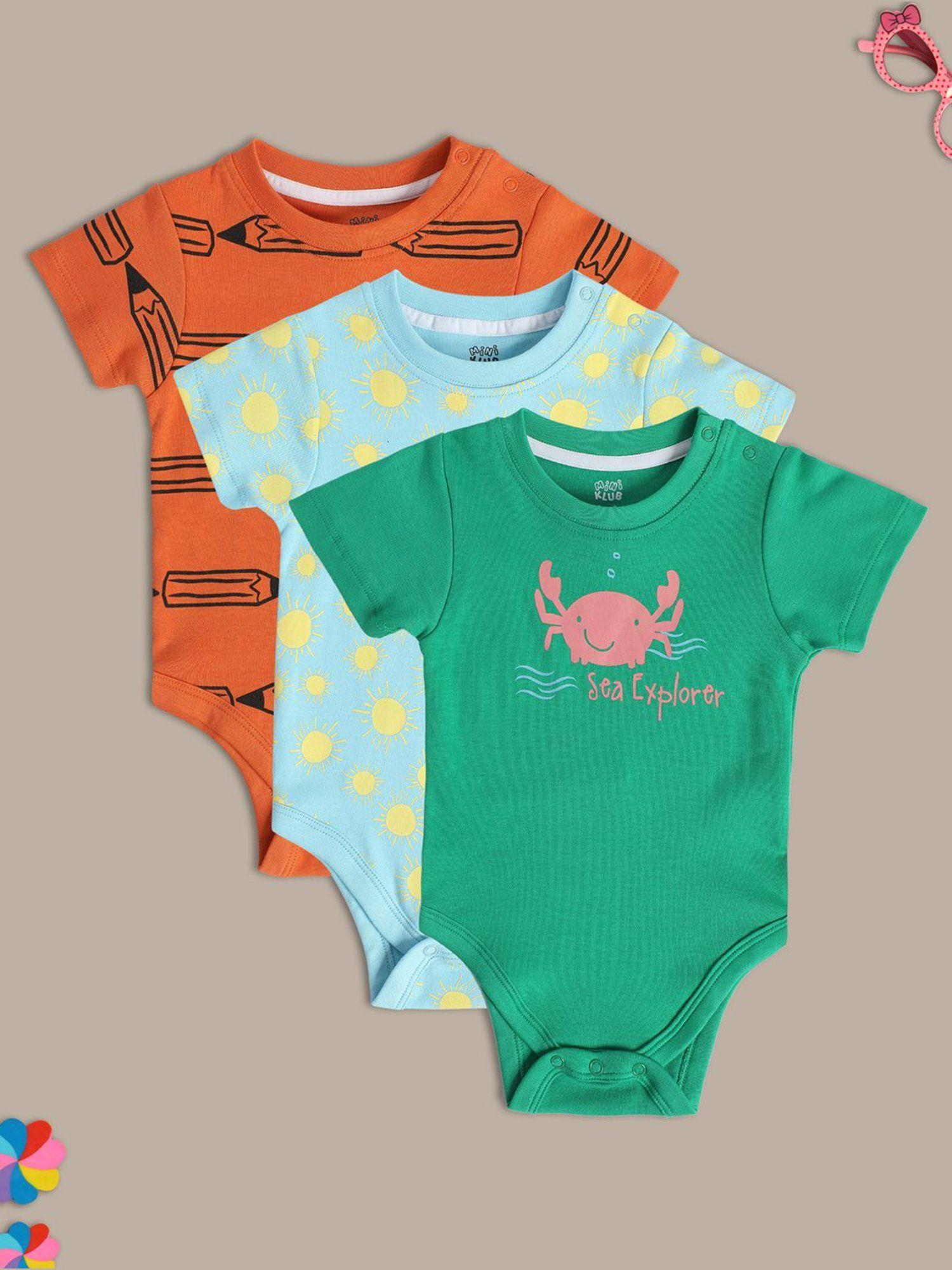 boys multi-color bodysuits (pack of 3)