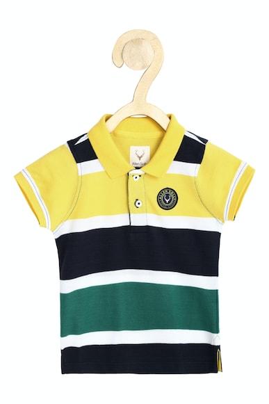 boys multi regular fit stripe polo neck t-shirt