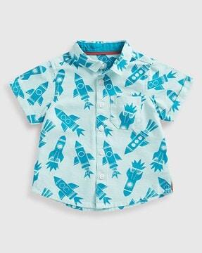 boys my happy space print regular fit shirt