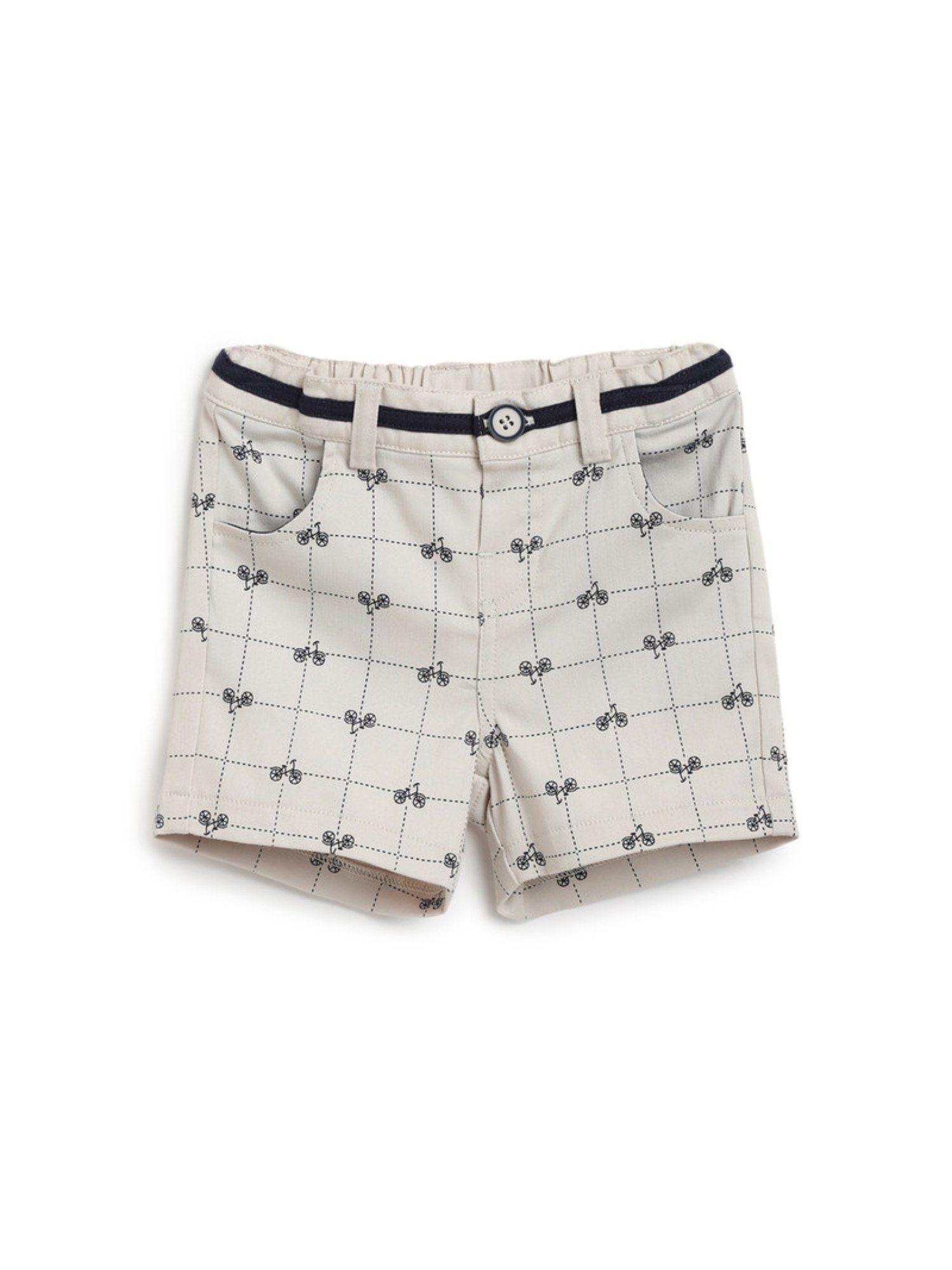 boys natural printed shorts