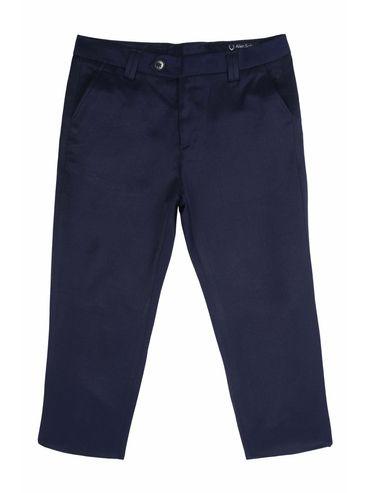 boys navy blue solid trousers