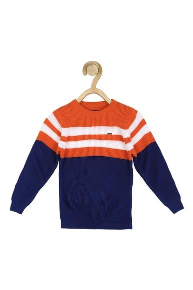 boys navy patterned regular fit sweater