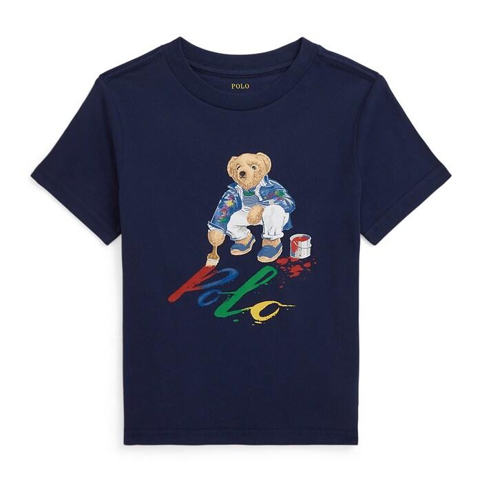 boys navy polo bear cotton jersey t-shirt