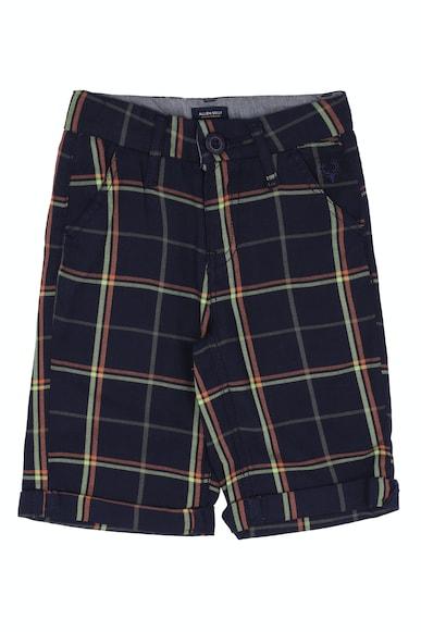 boys navy regular fit check shorts