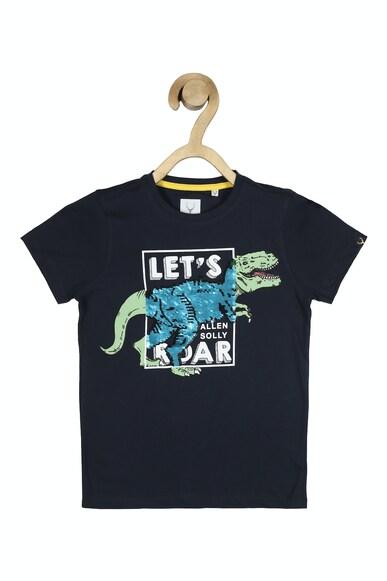 boys navy regular fit graphic print crew neck t-shirt