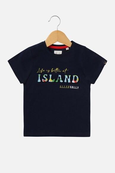 boys navy regular fit graphic print crew neck t-shirt