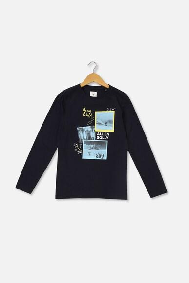 boys navy regular fit graphic print crew neck t-shirt