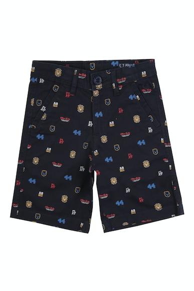 boys navy regular fit print shorts