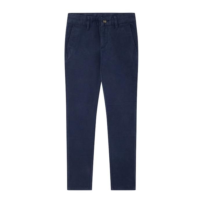 boys navy slim fit chino trousers