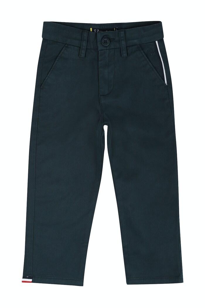 boys navy slim fit solid trousers