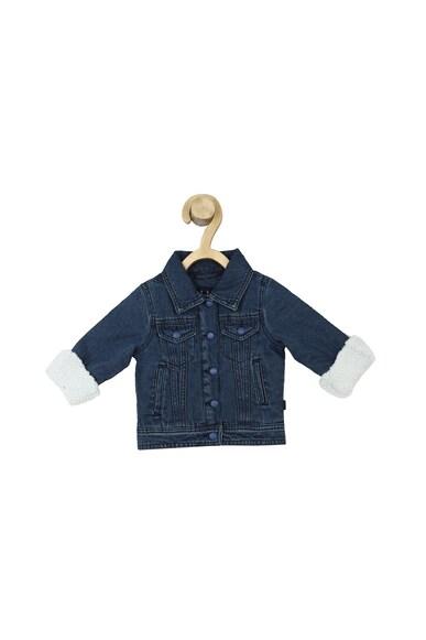 boys navy solid regular fit jacket