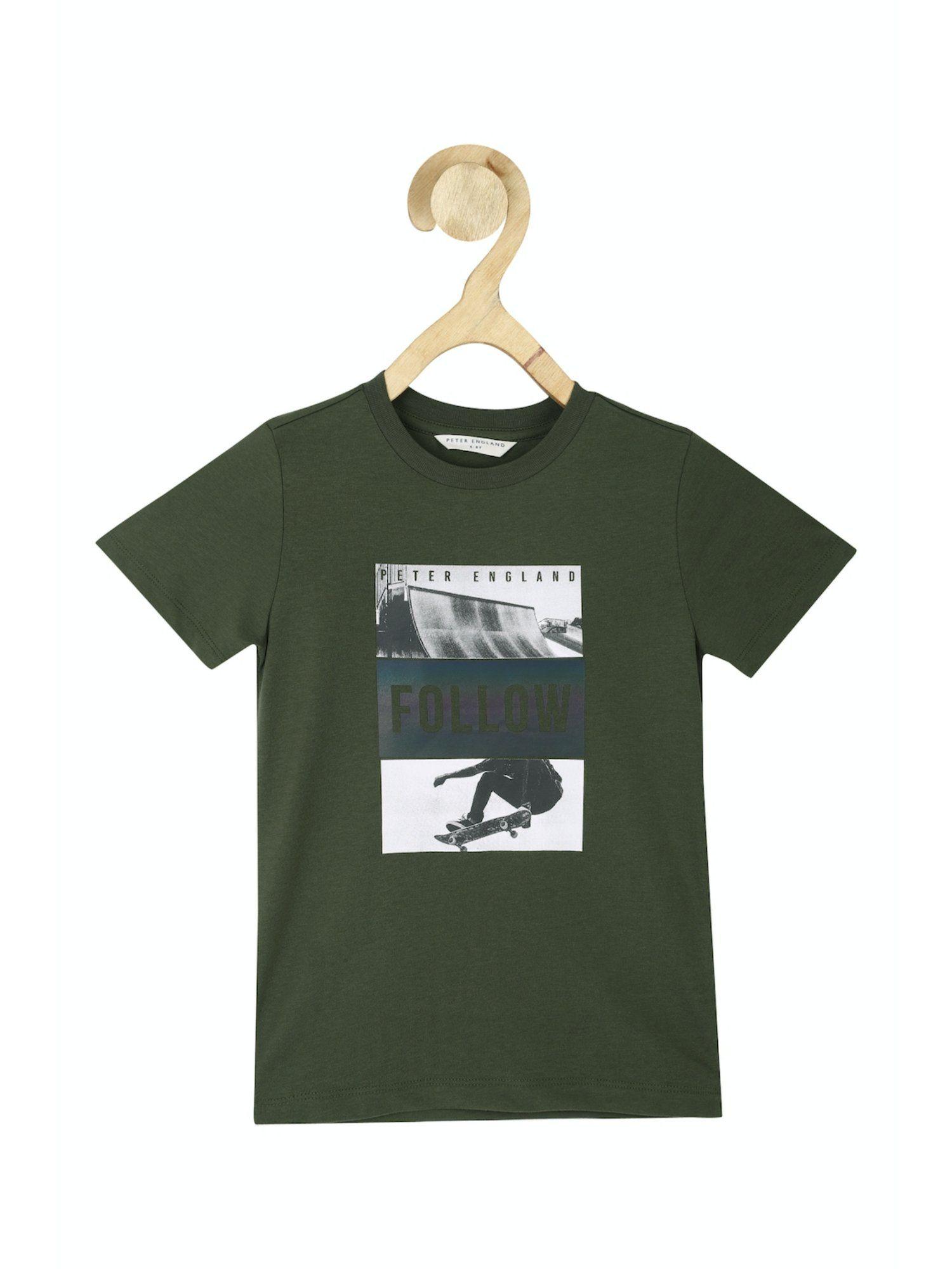 boys olive graphic t-shirt