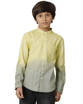 boys ombre-dyed regular fit shirt