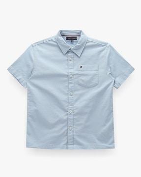 boys oxford regular fit shirt with patch pocket