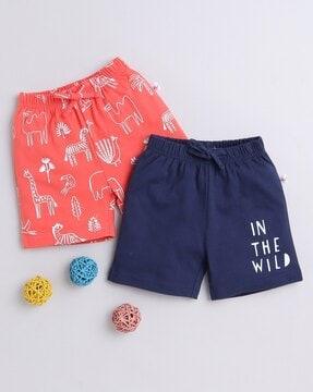 boys pack of 2 printed shorts
