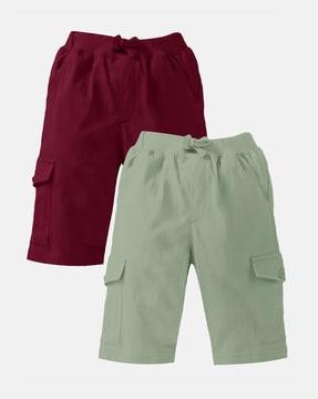 boys pack of 2 regular fit cotton cargo shorts