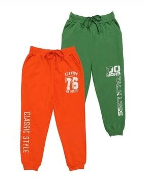boys pack of 2 typographic print joggers