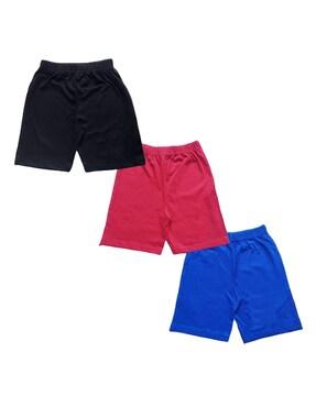 boys pack of 3 regular fit shorts with elasticated waist