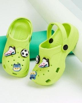 boys perforated clogs with applique