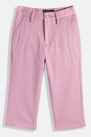 boys pink slim fit solid trousers