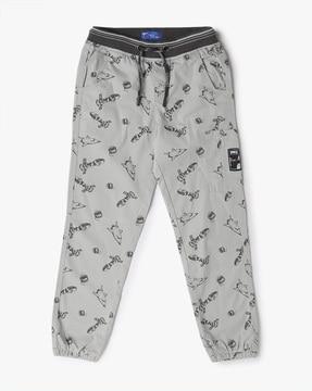 boys printed cotton joggers