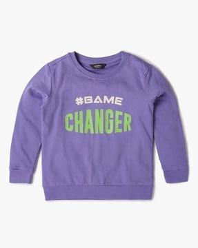 boys printed crew-neck sweatshirt