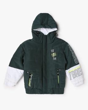 boys printed hooded jacket