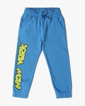 boys printed joggers with insert pockets