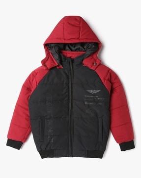 boys printed quilted jacket