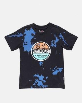 boys printed regular fit crew-neck t-shirt