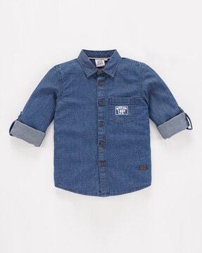 boys printed regular fit shirt