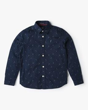 boys printed regular fit shirt