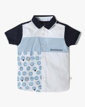 boys printed regular fit shirt