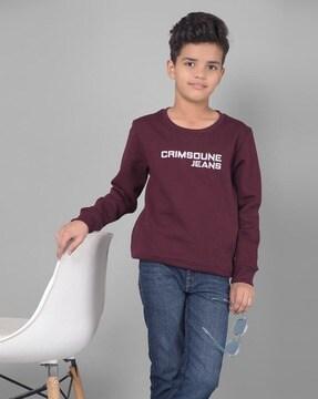 boys printed regular fit sweatshirt